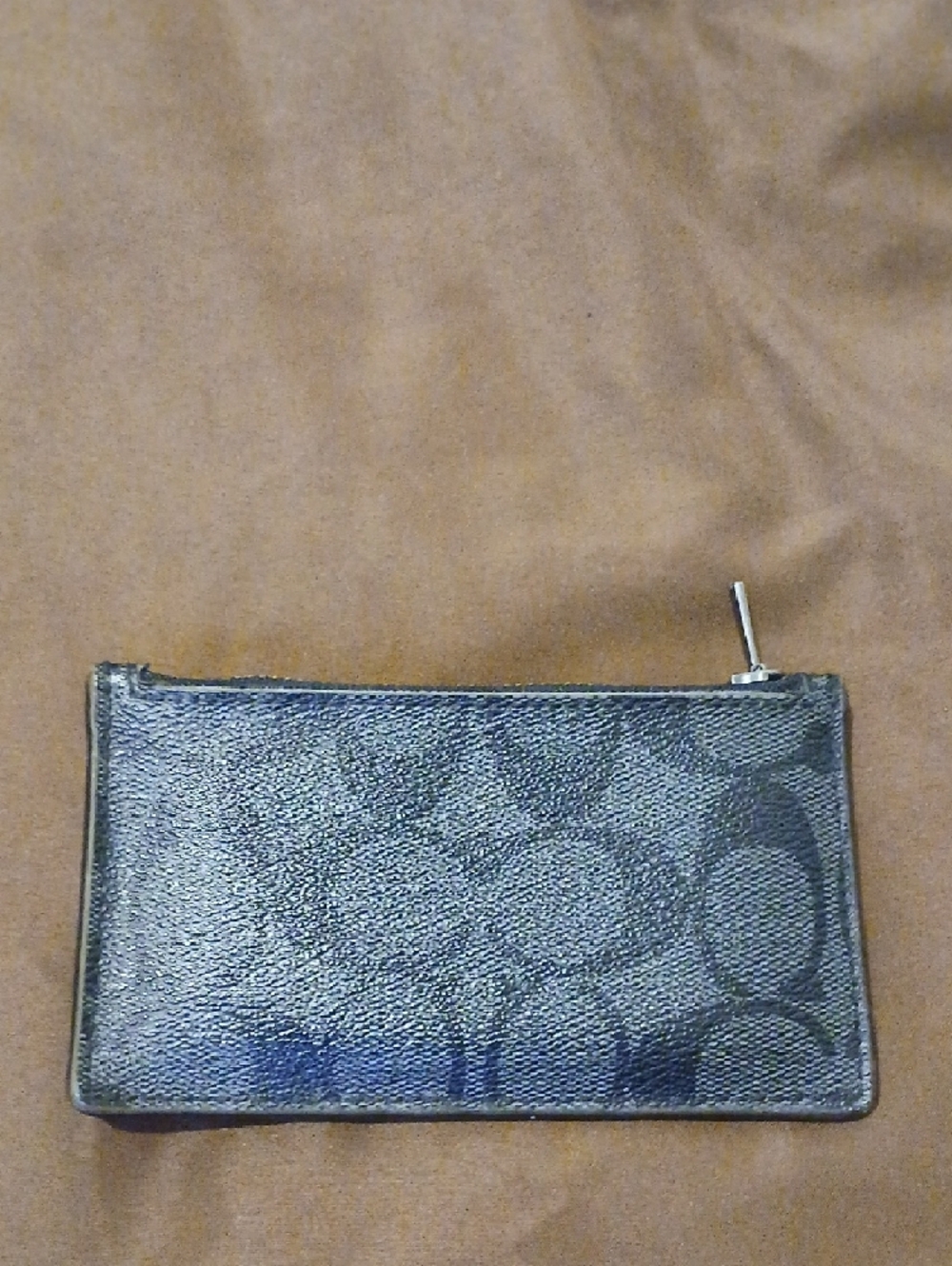 COACH Leather Zip Wallet with Card Slots - Black - Picture 2 of 7